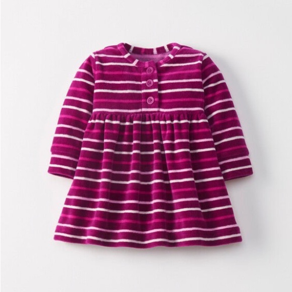 Hannah Andersson It’s A Playdress, It's A Daydress Velour 12-18 mo in Mulberry